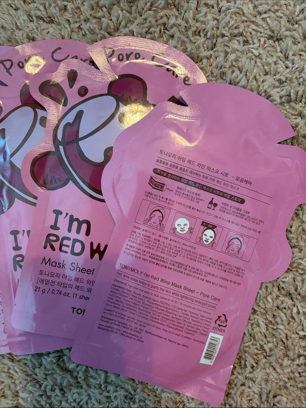Assorted Face Mask Pack - Pink, Orange, White